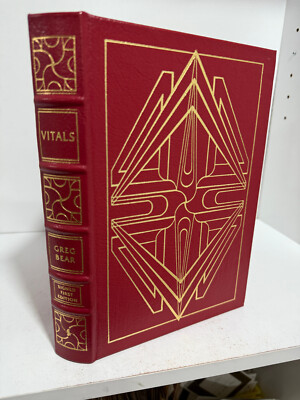 Easton Press Vitals by Greg Bear SIGNED w/ COA Sci-Fi Series-image