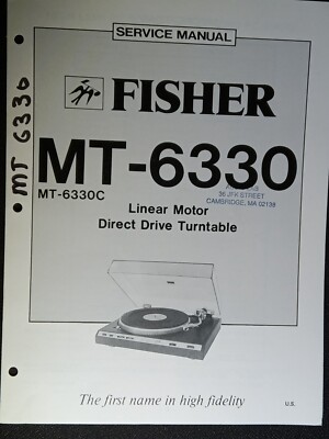 Fisher MT-6330 MT-6330C Service Manual Direct Drive Stereo Turntable Original-image