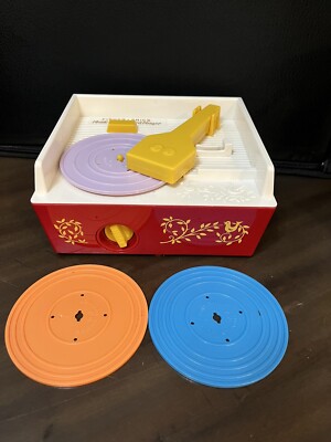 Fisher Price Music Box Record Player with 3 Records Excellent Condition-image
