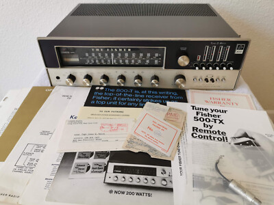 THE FISHER 800T STEREO RECEIVER 500-TX FULLY SERVICE Tested SEE VIDEO w/Manual-image