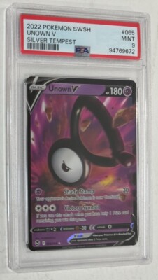 Pokemon TCG Silver Tempest Unown V Holo PSA Graded Gem 9-image