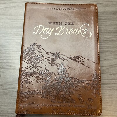 When The Day Breaks - Leather Bound Daily Devotional-image