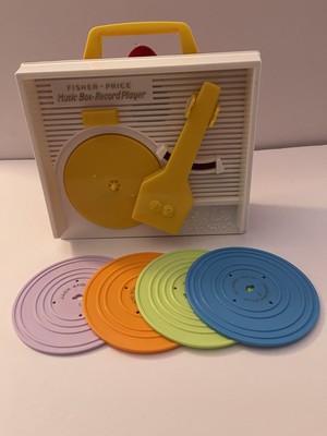 FISHER PRICE Music Box Record Player With 4 Records 2014 Tested & WORKS 2014-image