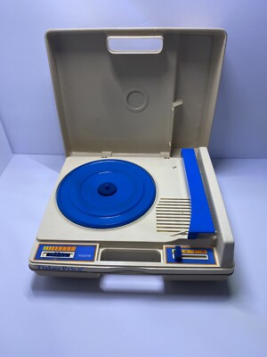 Vintage Fisher Price Portable Phonograph Record Player 1978 #825 *WORKS*-image
