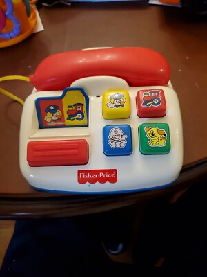 Fisher Price phone Telephone Rings, Sounds & receiver shakes preschool baby toys-image