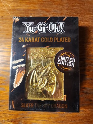 Fanattik - Yugioh - Gold Plated Limited Metal Card - Slifer the Sky Dragon-image