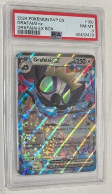 Pokemon TCG Grafaiai Ex Promo PSA Graded Near Mint 8 Scarlet Violet-image