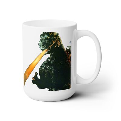 GODZILLA Death Ray On White Mug 15oz-image