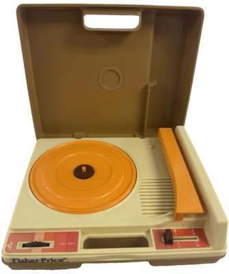 Vintage Fisher Price 825 Children's 2 Speed Record Player Tested Works-image