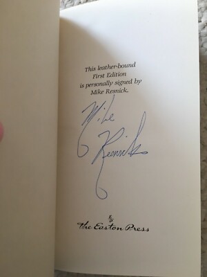 SECOND CONTRACT by MIKE RESNICK EASTON PRESS SIGNED 1st EDITION LEATHER BOUND-image