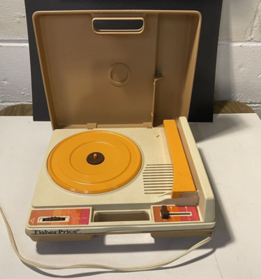 1978 Vintage #825 Fisher Price Record Player Turntable 33 & 45 RPM Tested Works-image