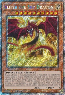 Near Mint x 1 Slifer the Sky Dragon - RA03-EN244 - Platinum Secret Rare - 1st Ed-image