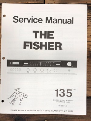 Fisher Model 135 Receiver Service Manual *Original*-image