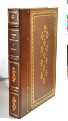 FRANKLIN LIBRARY Michel De Montaigne ESSAYS  1982  1/4 Bound Leather-image