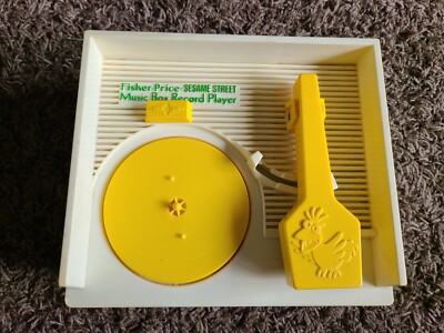 Vintage  1984 Fisher Price Sesame Street Music Box Record Player-image