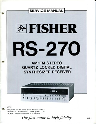 Vintage Fisher Service Manual AM/FM Stereo Digital Receiver Model RS-270-image