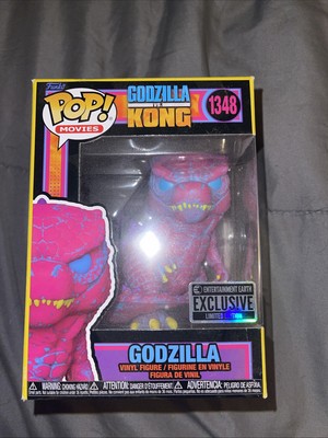 Funko Pop Godzilla vs Kong GODZILLA 1348 Blacklight EE EXCLUSIVE W/ Protector-image