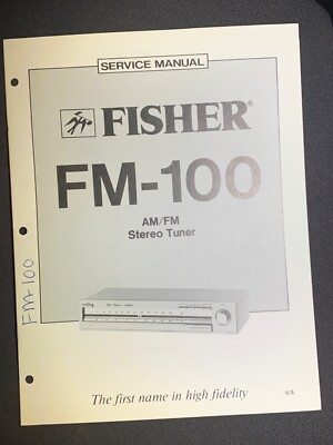 Fisher FM-100 Service AM/FM Stereo Tuner Original-image