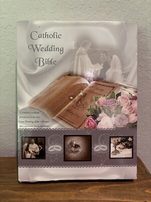 Catholic Wedding Bible White NABRE [Leather Bound] New In Box Fireside-image