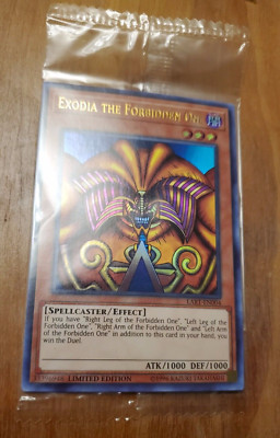 Yu-Gi-Oh! Exodia The Forbiden One Sealed LART-EN004 Lost Art Ultra Rare Promo-image