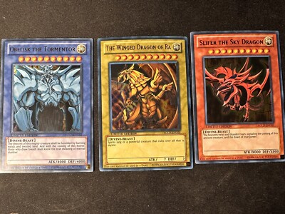 Obelisk + Slifer the Sky Dragon + Winged Dragon Ra 3 CARD SET YGLD-image