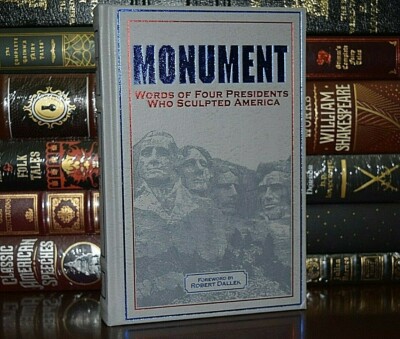 NEW Monument Presidents Who Sculpted America Leather Bound Hardcover Gilt Edge-image