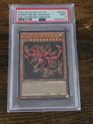 2021 YU-GI-OH! 1st ED. EGs1-en001 SLIFER THE SKY DRAGON PSA 9-image