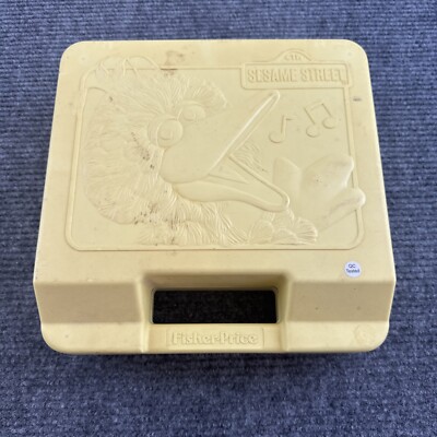 Vtg 1983 Fisher Price Sesame Street Big Bird Portable Record Player 33/45 WORKS-image