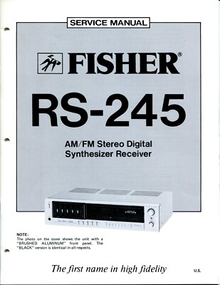 Vintage Fisher Service Manual AM/FM Stereo Digital Receiver Model RS-245-image