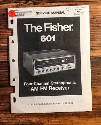 Fisher Model 601 Receiver  Service Manual *Original*-image
