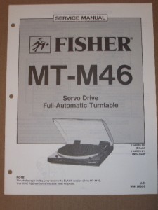 Fisher Service/Repair Manual~MT-M46 Turntable~Part List-image