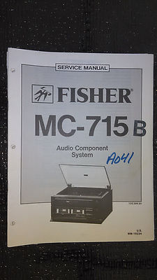 Fisher mc-715 b service manual original repair book stereo turntable radio-image