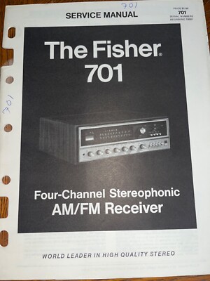 Fisher 701 Service Manual Stereophonic AM-FM Receiver Stereo System Original-image
