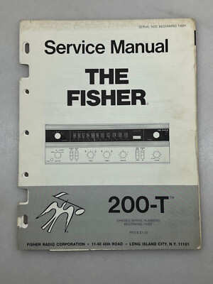 Fisher 200-T Original Service Manual Free Shipping-image