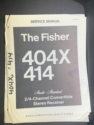 Fisher 404X 414 Service Manual 2/4 Channel Convertible Stereo Receiver Original-image
