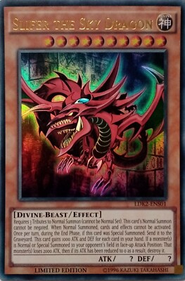 LDK2-ENS01 SLIFER THE SKY DRAGON ULTRA RARE LIMITED EDITION YuGiOh CARD-image