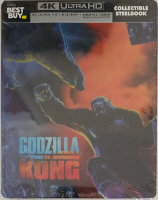Godzilla vs Kong 4K Blu-Ray  Collectible Steelbook NEW / SEALED-image