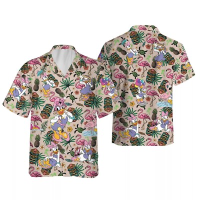 Lovely Daisy Duck Aloha Tropical Summer Vacation Hawaiian Shirt -image