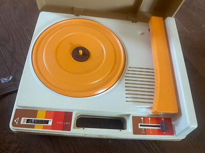 Vintage Fisher Price Record Player Turntable 1978 Tested Works No Records-image