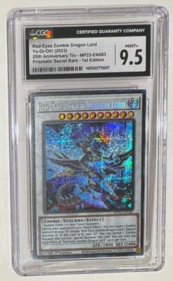 Yugioh Red Eye Zombie Dragon Lord Prismatic Rare MP23 EN083 CGC Graded 9.5-image