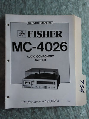 Fisher MC-4026 service manual original repair book stereo receiver turntable-image