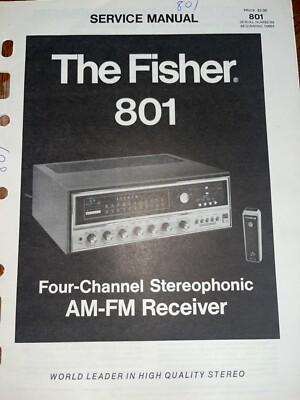 Fisher 801 Service Manual Stereophonic AM-FM Receiver Stereo System Original-image