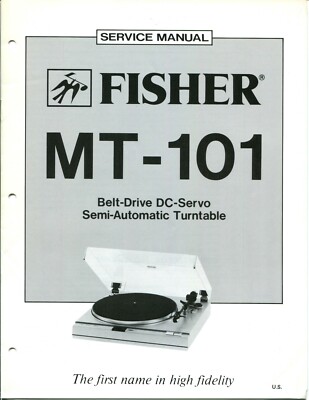Vintage Fisher Service Manual Semi Automatic Turntable MT-101-image