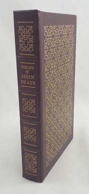 Easton Collector Edition Poems of John Keats Aileen Ward Leather Gilt Excellent-image