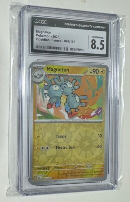 Pokemon Mageneton Obsidian Flames Holo CGC Graded 8.5  Not PSA Card-image