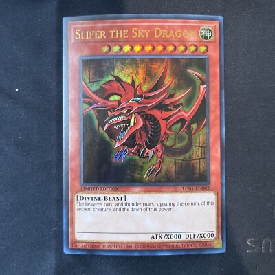 Yugioh x1 Slifer the Sky Dragon LC01-EN002 Ultra Rare Limited Ed (Near Mint!)-image