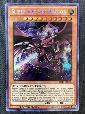 Yu-Gi-Oh #TN19-EN008 Slifer the Sky Dragon Limited Ed Prismatic Secret Rare LP-image