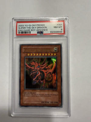 YUGIOH • Slifer the Sky Dragon GB1-001 2003 GOD ULTRA RARE NM-MT 8 GRADE PSA-image