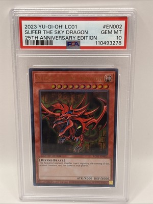 Yu-Gi-Oh! Slifer the Sky Dragon LC01-EN002 Limited Edition PSA 10-image