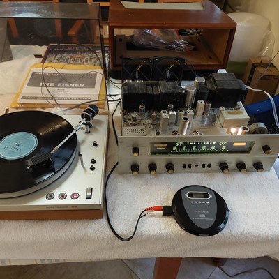 New RESTORE Fisher 500C 500-C FM MPX Stereo Tube Receiver w/New&NOS Tested Tubes-image